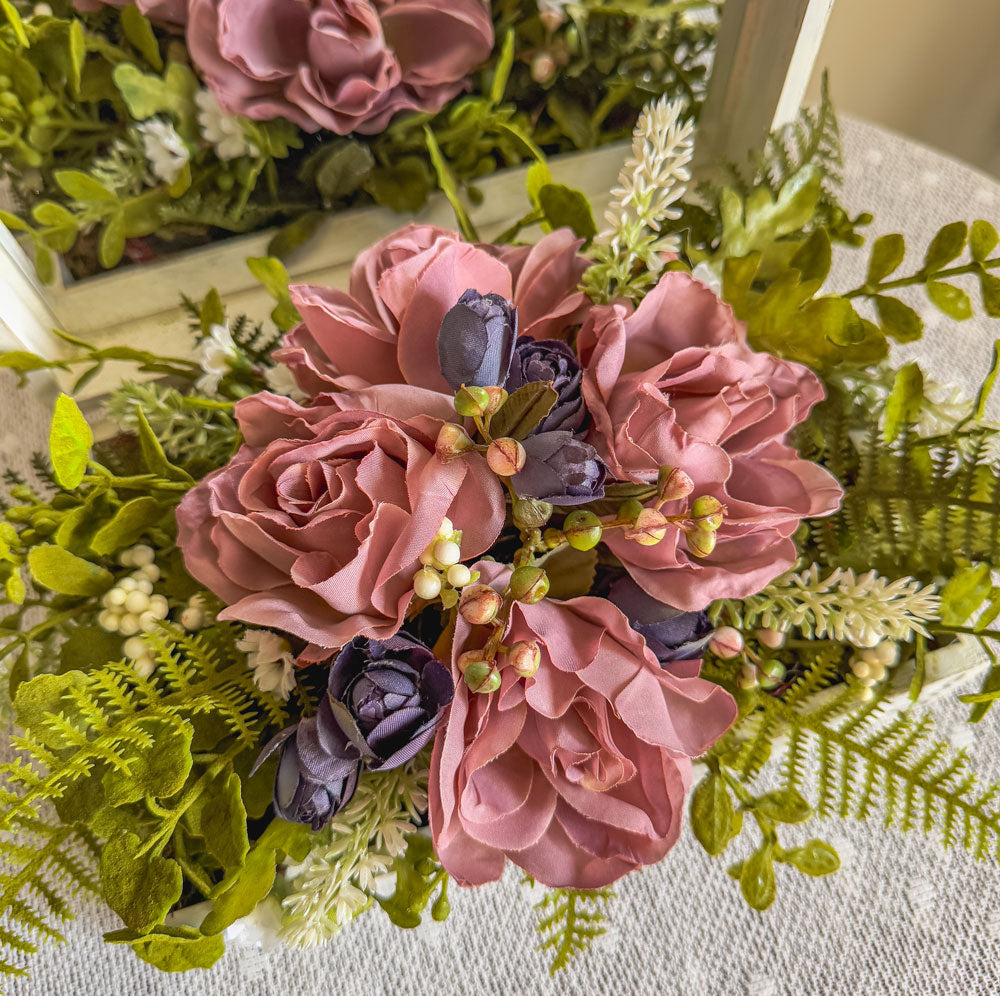 Faux floral arrangements